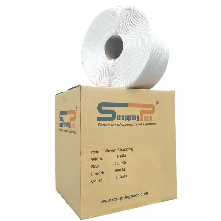 19mm x 450kg Polyester Woven Strapping